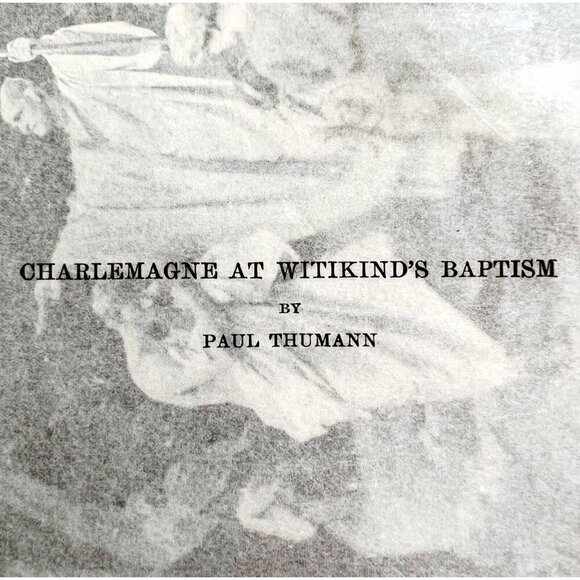 Charlemagne Witikind's Baptism Photo Gravure Victorian 1894 Art Thumann DWS11 - Picture 3 of 3